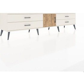 Resim Hyperion Tv Ünitesi Tek Raflı 4 Çekmeceli Tek Kapaklı 220x44x51 Aytaşı-çam/aytaşı Atlas Çam/aytası - Aytası 