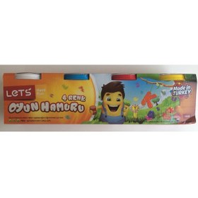 Resim Oyun Hamuru 4 Renk Let's Marka Canlı Renkler 600 G 