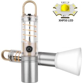 Resim 10w Zoomlu Led Powerbank Özellikli Şarjlı Kamp El Feneri Çok Renkli 