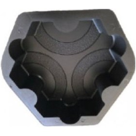 Resim Plastik Parke Taşı Kalıbı Tekli Üçay Taşı 4.5 Cm (10 Adet) 