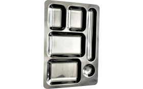 Resim Paslanmaz Çelik Kahvaltılık Tabildot 1 Adet 28*19 cm Mini Metal Tabldot 