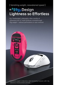 Resim A7 Üç Mod Kablosuz Fare Hafif Paw3311 Oyun Bt Ekran Fare Rgb Şarj Standı Fare İle Diğer 