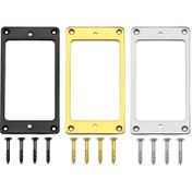 Resim 2 adet Düz Metal Humbucker Pickup Montaj Halka Seti Elektro Gitar veya Precision Bas için 