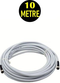 Resim usin 10 Metre Rg6/u4 Full Hd 3d 4k Anten Tv Çanak Uydu Lnb Kablosu (10mt.f Konnektör Takılı Hazır ) 