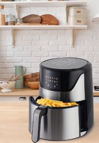 Resim KUMTEL Inox Digital Fastfryer Yağsız Fritöz Airfryer 