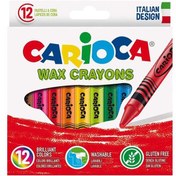 Resim Carioca Wax Yıkanabilir Pastel Boya Kalemi 12 Li 42365 