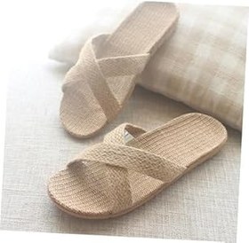 Resim Yardenfun Yazlık Terlik Erkekler Ev Terliği Bahar Terlik Keten Terlik 