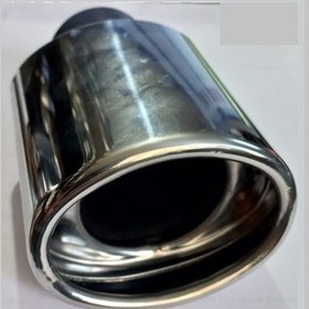 Resim Içi Dolu Yassı Tekli Krom Egzoz Ucu 