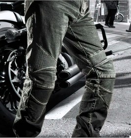 Resim Ebakbak Motosiklet Pantolonu Likralı Esnek Kumaş Korumalı Kevlar Kot Motor Pantolon Jean Siyah 
