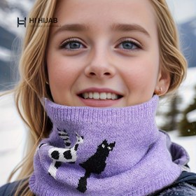 Resim Kadınlar İçin Sevimli Kedi ve Pati Desenli Şal - Yumuşak Esnek Kışlık Sıcacık Şal, Mor & Siyah Rahat Boyunluğu Beyaz Patilerle, Her Mevsim Çok Amaçlı Kayak Bisiklet Eşarp, Çamaşır Makinesinde Elde Dizilebilir Polar Astarlı, Şık Günlük Ve Resmi Giysi Sezonları İçin, Şaşılığa Uygun Elastik Fleece Kaplamasıyla, Kadınlar İçin Kışlık Sıcak Atkı,Kadınlar için Kış Şal 