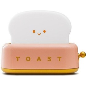 Resim Metabagua Ekmek Kızartma Makinesi Yaratıcı Usb Gece Lambası Şarj Kısılabilir Led Sıcak Işık Başucu Başucu Zamanlama Uyku Işığı Es3pgj Açık Pembe 