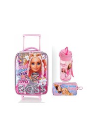 Resim Ekstra Çekçekli Anaokulu Çantası Ve Barbie Kalem Çantası Lisanslı Suluk Matara Pembe 