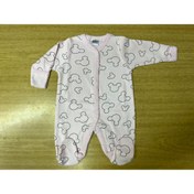 Resim zerotenbaby Unisex Bebek Pembe Desenli Eldivenli Tulum 