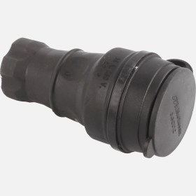 Resim Mono Topraklı Dişi Fiş Kauçuk Siyah Dişi Fiş 