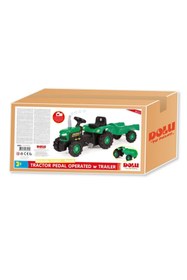Resim Dolu Dolu 8053 Römorklu Traktör Pedallı Yeşil 