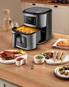 Resim Karaca Multifry Inox Xxl 6.5 Litre Dijital Cam Pencereli Airfryer 153.09.01.0586 