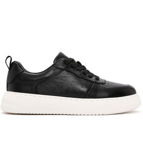 Resim Derimod Erkek Siyah Bağcıklı Kalın Tabanlı Deri Sneaker 24sfd692518 