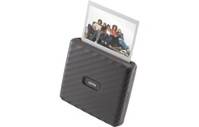 Resim Fujifilm Instax Wide Link Gri Akıllı Yazıcı ve 4 Hediye Seti Retro Tasarım Yüksek Çözünürlük 