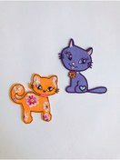Resim Self Casa Ütü Ile Yapışan Dokuma Arma - Patch - Yama Miniş Kediler 2 Li Set Iron-on Motif 