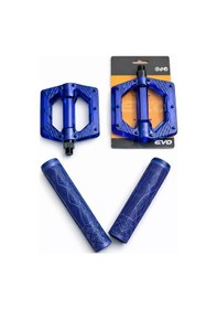 Resim Bisiklet Çivili Platform Pedal Ve 17 Cm Bisiklet Direksiyon Çok Renkli Elcik Seti Lacivert 