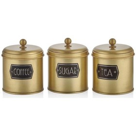 Resim The Mia Çay Şeker Kahve Kavanozu 1,70 Lt Gold 