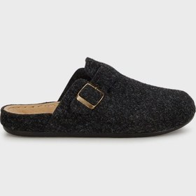 Resim Buratti Kemerli Keçe Kışlık Ev Erkek Terlik 6711003 Antrasit 