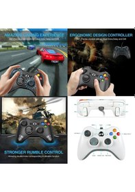 Resim Xbox 360 Gamepad Joystick Kablolu Oyun Kolu Pc-360 Uyumlu Siyah 