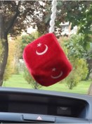 Resim HANIMKIZ ARABA SÜSÜ PELUŞ TÜRK BAYRAĞI SÜS 