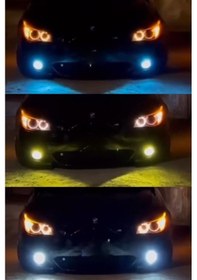 Resim H11 - 3 Renk Xenon Şimşek Etkili 3 Renk Deli Mavi - Sarı- Kristal Beyaz Led Zenon Led Xenon 