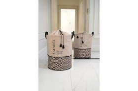 Resim EC Shop Alas Bej Kumaş Büzgülü Katlanır Kirli Çamaşır Sepeti-Çocuk Oyuncak Düzenleyici Çok Amaçlı 35X35X50CM 