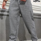 Resim Şık Büyük Beden, Şık Büyük Beden Erkek Ekose Pantolon - Tüm Mevsimler İçin Nefes Alabilir, Esnemez Polyester, BÜYÜK BEDEN 