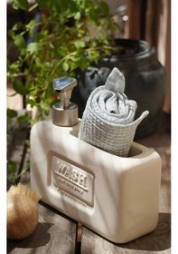 Resim Şık Ve Fonksiyonel Seramik Süngerlikli Sıvı Sabunluk/deterjanlık, Krem, 500 Ml Krem 