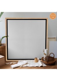 Resim Gold Çerçeveli Tuval 70 x 70 CM Kare Profesyonel %100 Pamuk Boş Tablo 