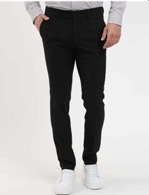 Resim Dufy Siyah Erkek Ekstra Slim Fit Melanj Desenli Klasik Pantolon - 103484-siyah Siyah 