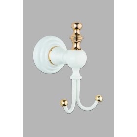Resim Saray Banyo Artemis Beyaz Gold İkili Bornozluk 