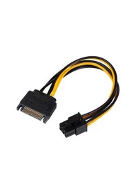 Resim 15 Pin Sata To 6 Pin Ekran Kartı Power Anakart Güç Kablosu 