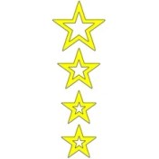 Resim Cg Sarı Yıldızlı Çamurluk Üst Sticker 