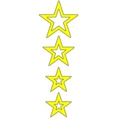 Resim Cg Sarı Yıldızlı Çamurluk Üst Sticker 