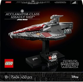 Resim LEGO Star Wars Acclamator Sınıfı Hücum Gemisi 75404 - Star Wars Seven Yetişkinler için Koleksiyonluk Yaratıcı ve Keyifli Model Yapım Seti, Doğum Günü Hediyesi (450 Parça) 