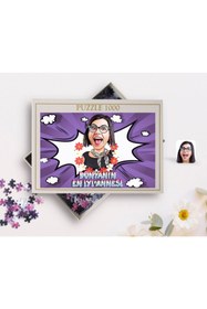 Resim Bk Gift Kişiye Özel Dünyanın En Iyi Annesi Karikatürlü 1000 Parça Profesyonel Puzzle-1 