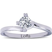Resim Lova H Renk 0,40 Karat Pırlanta Tektaş Yüzük - 1050149 