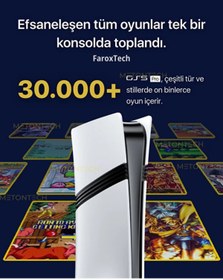 Resim FaroxTech GS5 Pro Oyun Konsolu | 53 Emülatör | PS5 Görünümlü | Çift Kol | Tak Çalıştır 