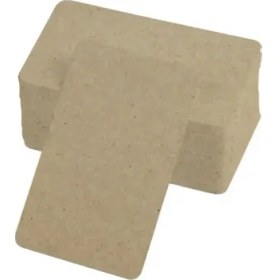 Resim Dodes Boş Kelime Kartları 5x8 cm - 50 Adet Oval Kenarlı | Tabu &amp; Not Kartları - Kraft 