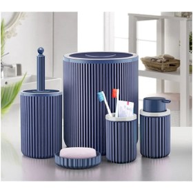 Resim Queens Home 5'li Banyo Set Mavi 