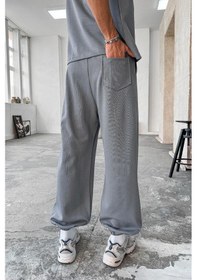 Resim Füme Cozy Premium Basic Paça Lastik Eşofman Füme 