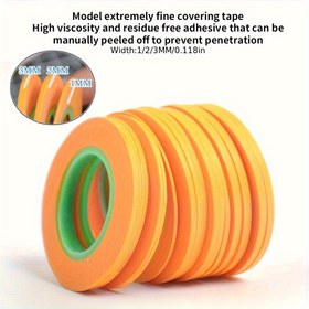 Resim 3 Rulo Hassas Model Maskeleme Bandı İnce Çizgi DIY Kaplama Bandı, 1/2/3mm Genişlikte Hobi Araç Seti İçin Uygun 