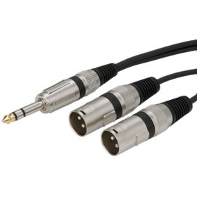 Resim Yeka 6.3mm Stereo Erkek-2 Xlr Erkek Kablo 2 Metre 