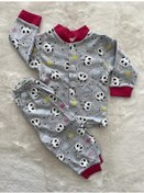 Resim Panda Kafa Pijama Takımı Gri 
