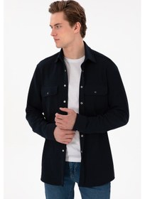 Resim U.s. Polo Assn. Erkek Lacivert Gömlek Örme 50305605-vr033 Lacivert 