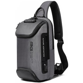 Resim Bange Bg-7082 Kilitli Ve Usb Şarj Portlu Omuz Çantası - Gri 